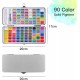 Watercolor Set of 90 colors Solid Pigment Paints 50 Basic Colors 36 Shimmer/Metallic Colors 4 Neon Colors 1 x Water Brush 1x Portable Aluminum Case